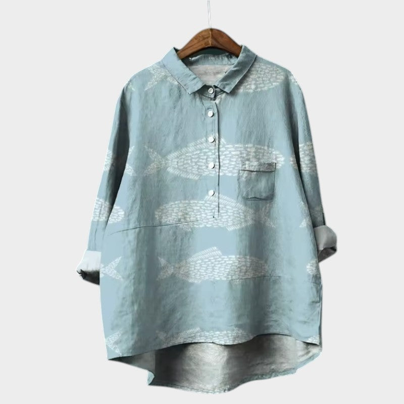 Evelyn | Oversized Floral Blouse with Absolute Comfort for Sunny Days