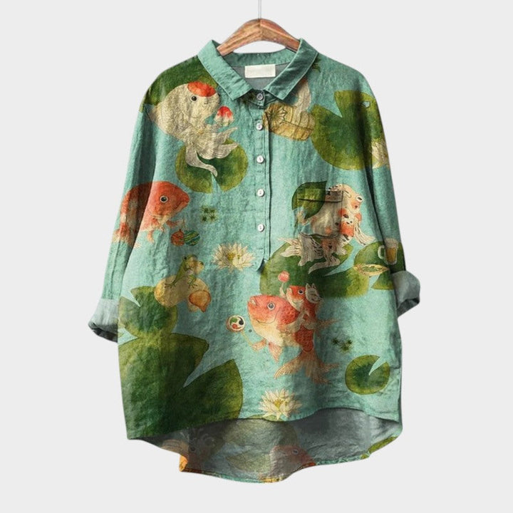 Evelyn | Oversized Floral Blouse with Absolute Comfort for Sunny Days