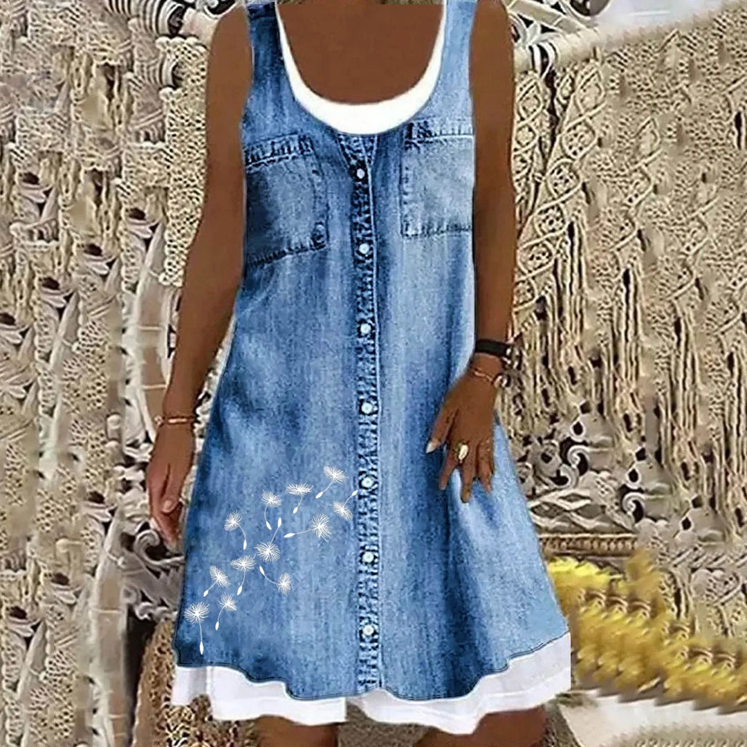 Valo - Soft Elegant Denim Dress