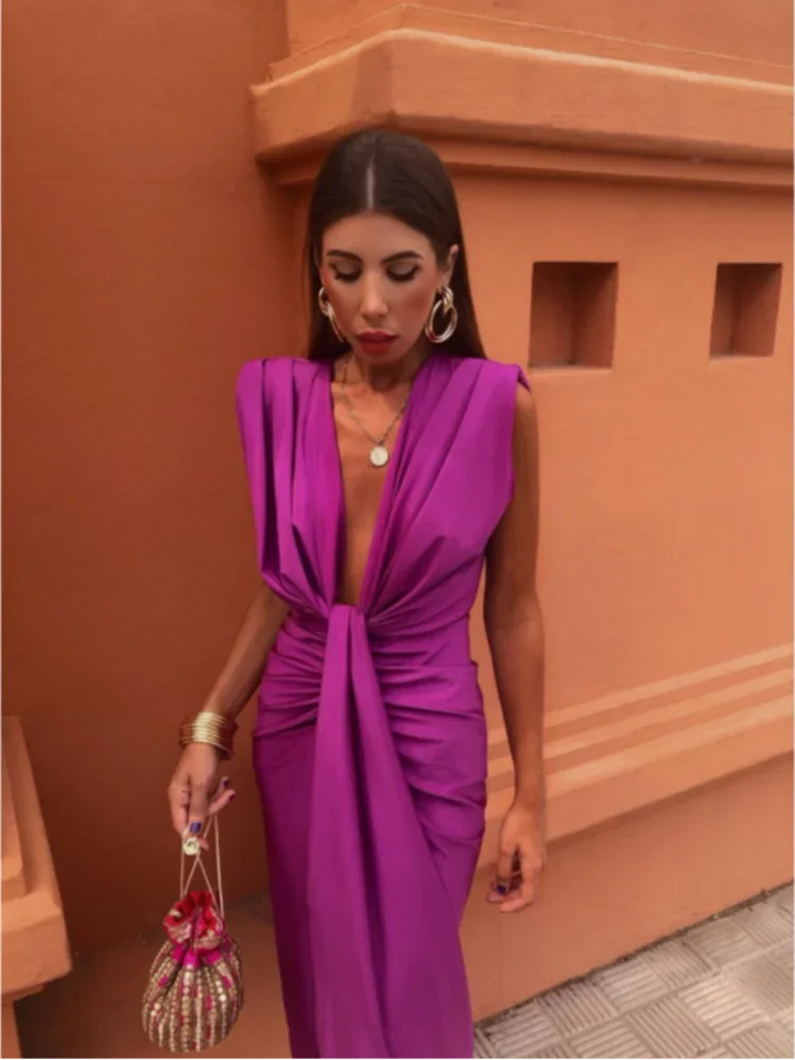 Cruella™ | Deep Neck Dress