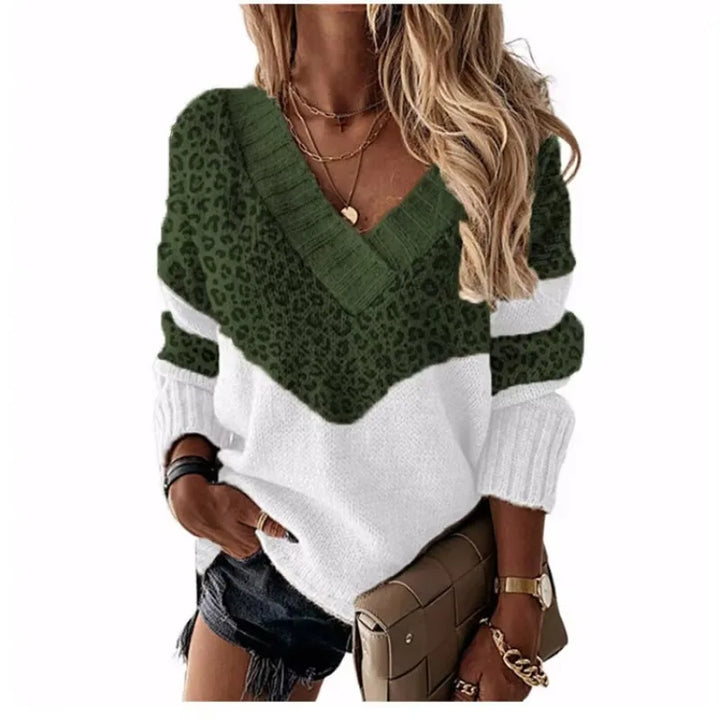 Tanya™ Leopard V-Neck Sweater