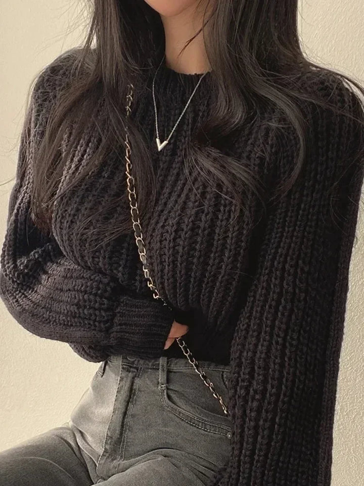 Zamirca™ Elegant Long Sleeve Sweater