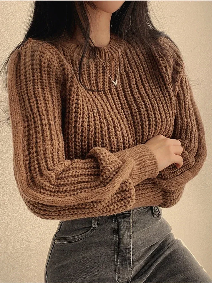 Zamirca™ Elegant Long Sleeve Sweater