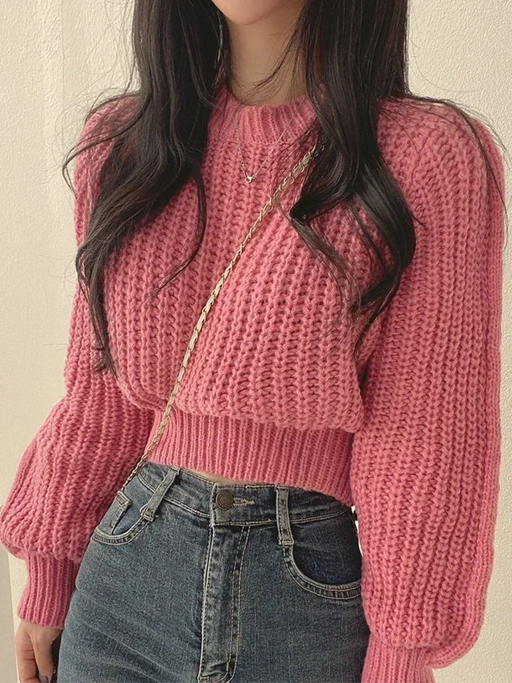 Zamirca™ Elegant Long Sleeve Sweater