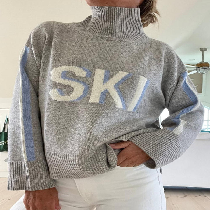 Retro Chic | Luxe Intarsia Turtleneck Sweater