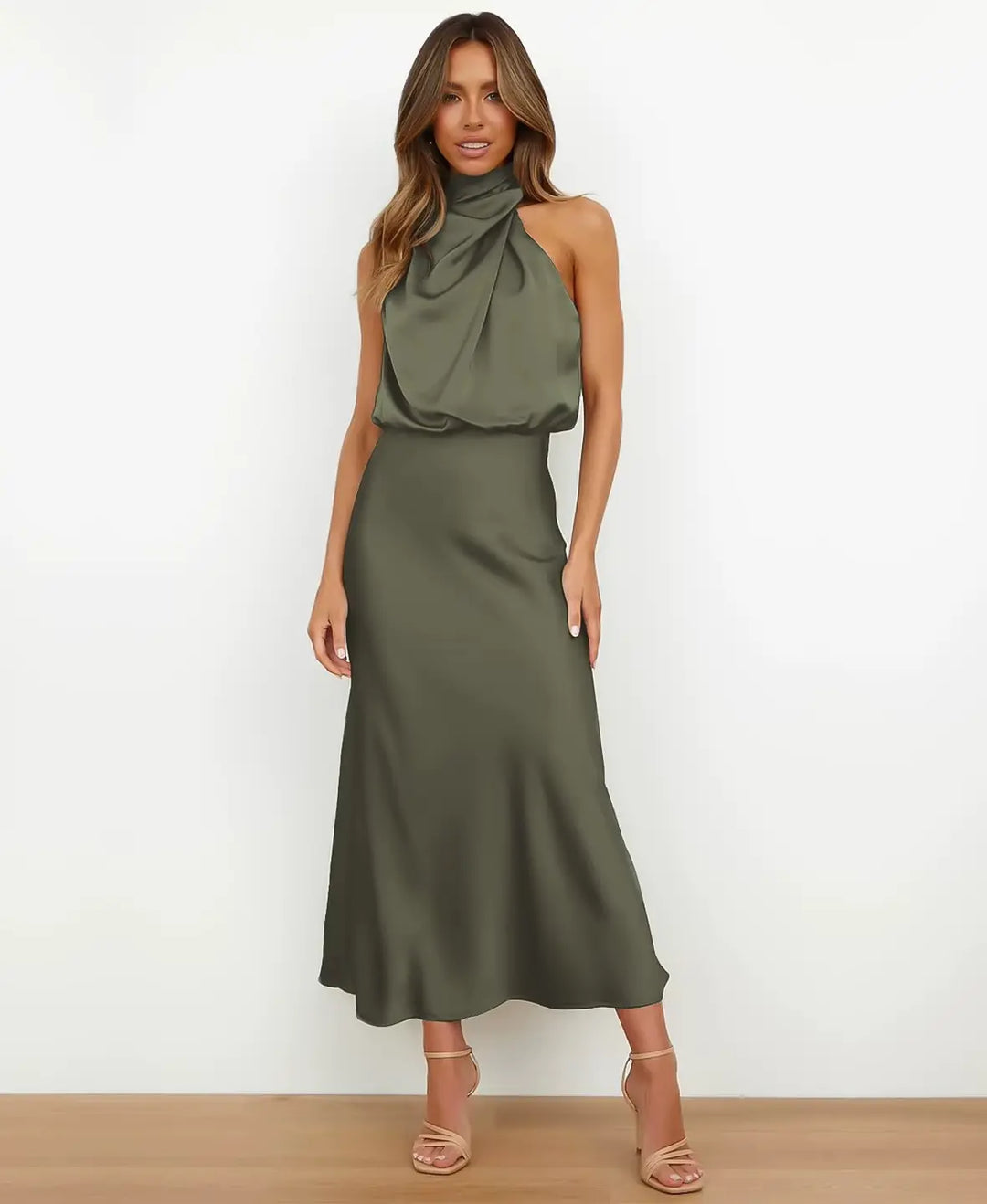 Chloe High Waist Midi Dress