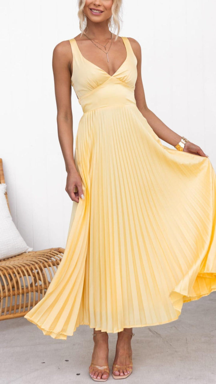 Bia - Marigold Pleated Maxi