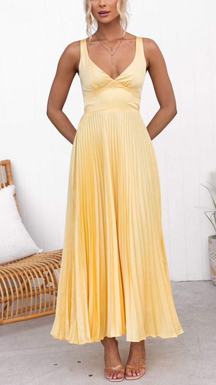 Bia - Marigold Pleated Maxi