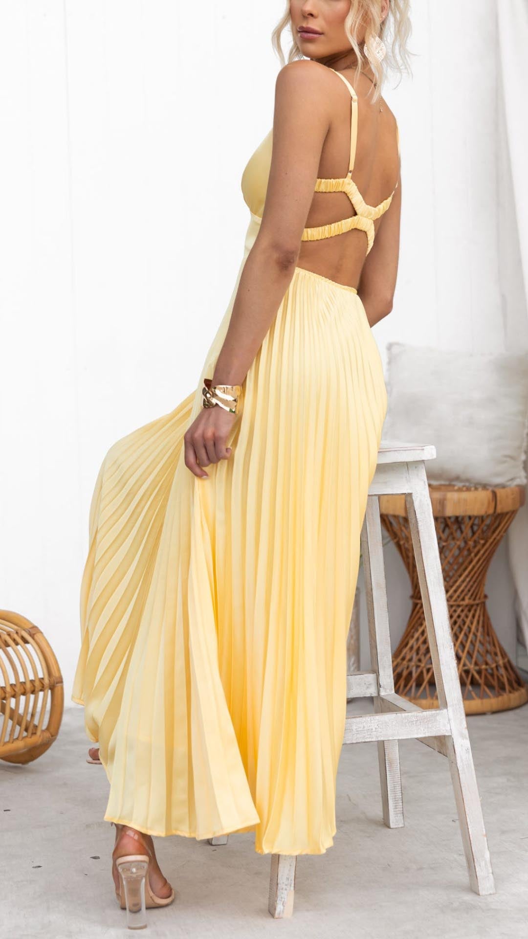 Bia - Marigold Pleated Maxi
