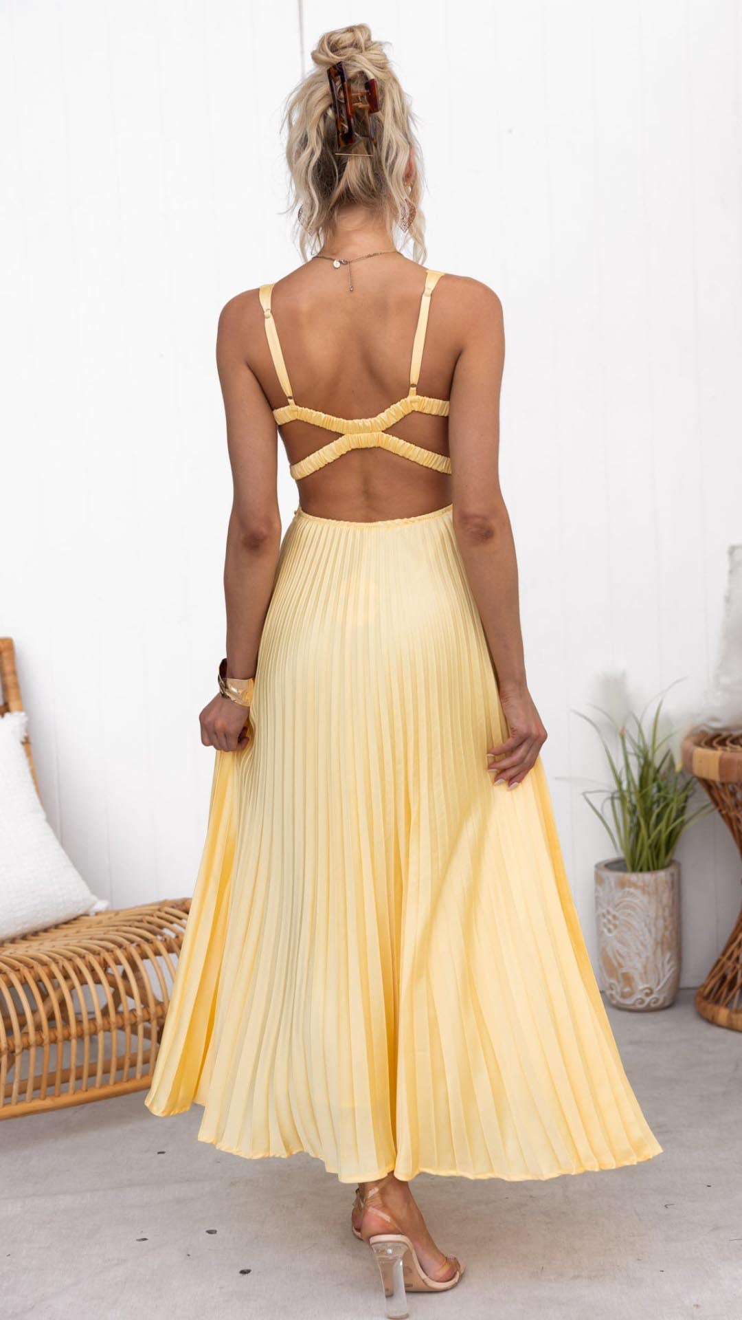 Bia - Marigold Pleated Maxi