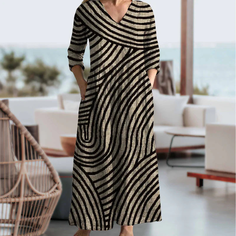 Aria™ | Vintage Striped Dress