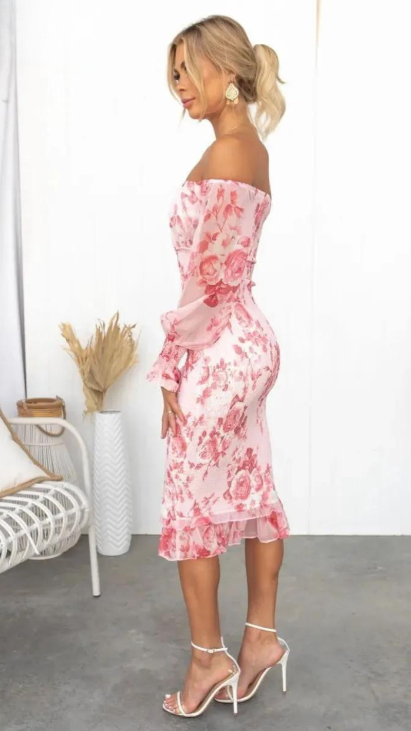 Daniela - Off-Shoulder Midi Dress
