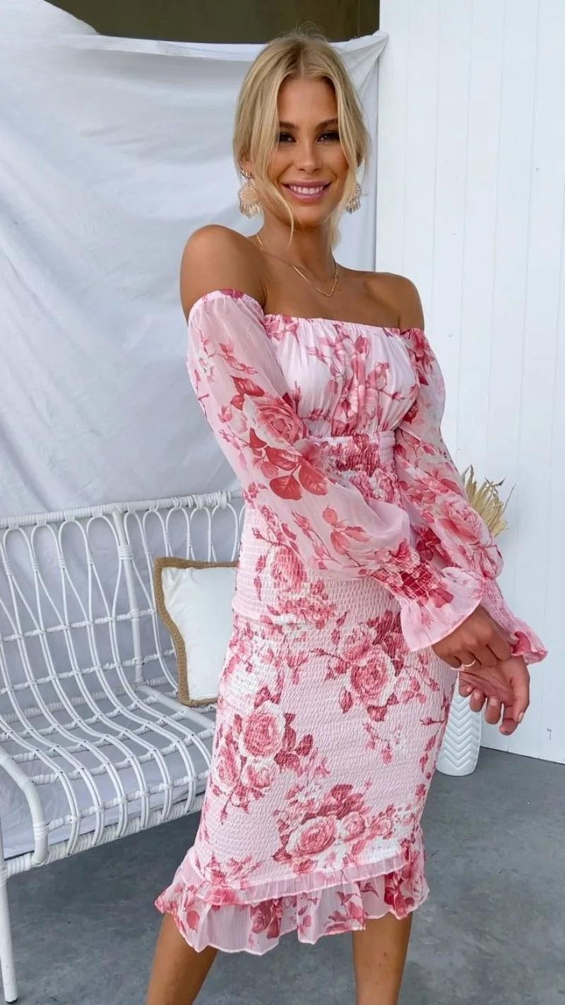 Daniela - Off-Shoulder Midi Dress