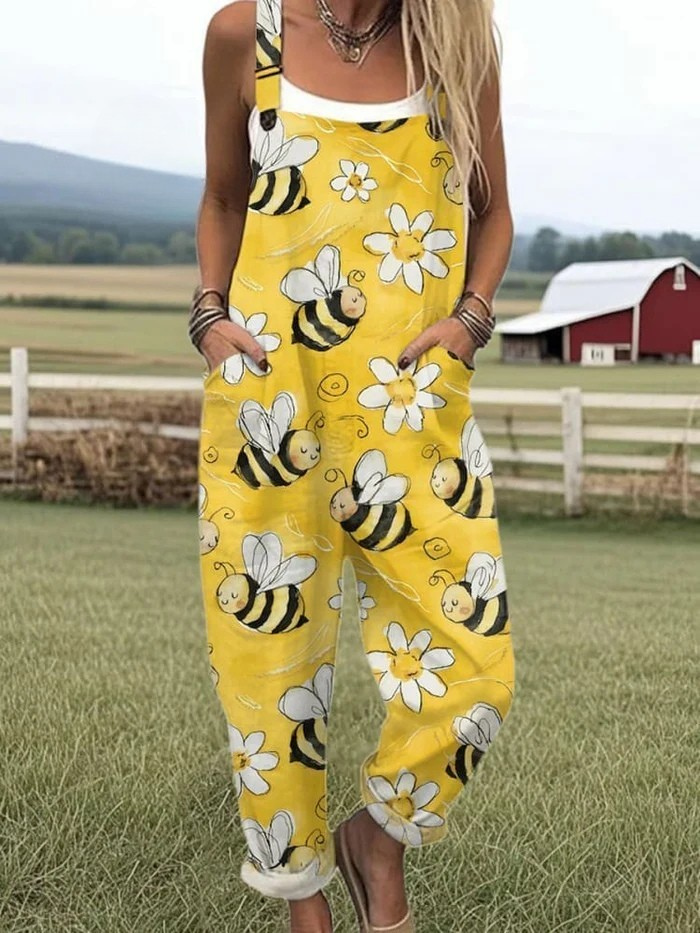 Flying Bees | Wide Leg Jumpsuit