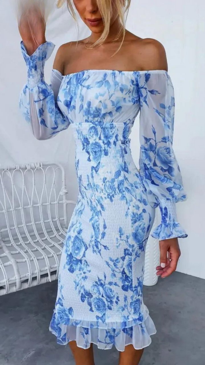 Daniela - Off-Shoulder Midi Dress