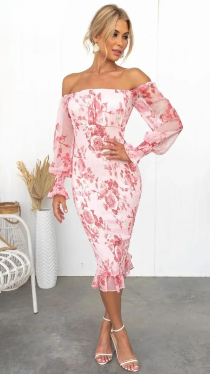 Daniela - Off-Shoulder Midi Dress