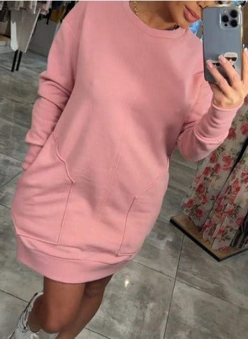 Rosie™ - Cozy Oversized Sweatshirt Dress