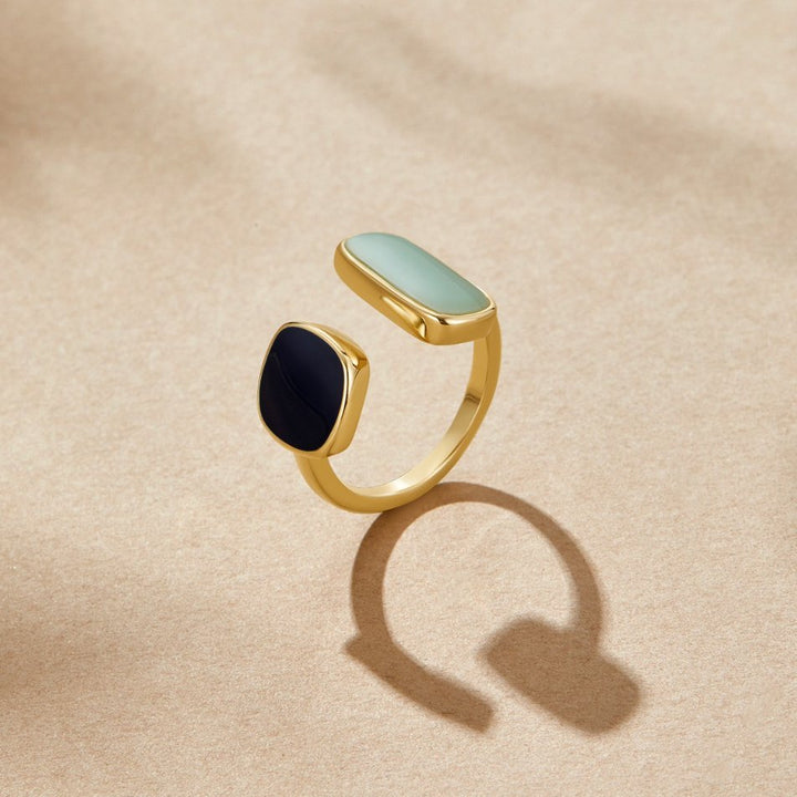 Wrap-around Ring with Aquamarine