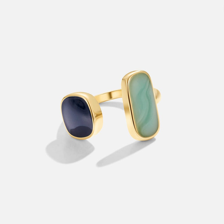 Wrap-around Ring with Aquamarine