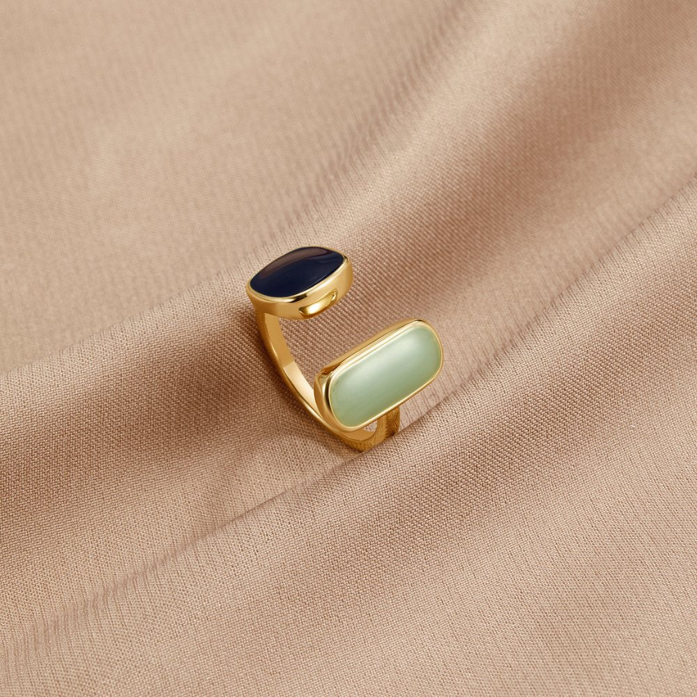 Wrap-around Ring with Aquamarine