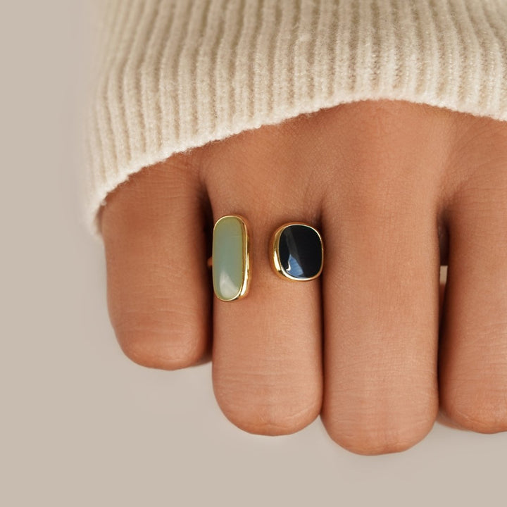 Wrap-around Ring with Aquamarine