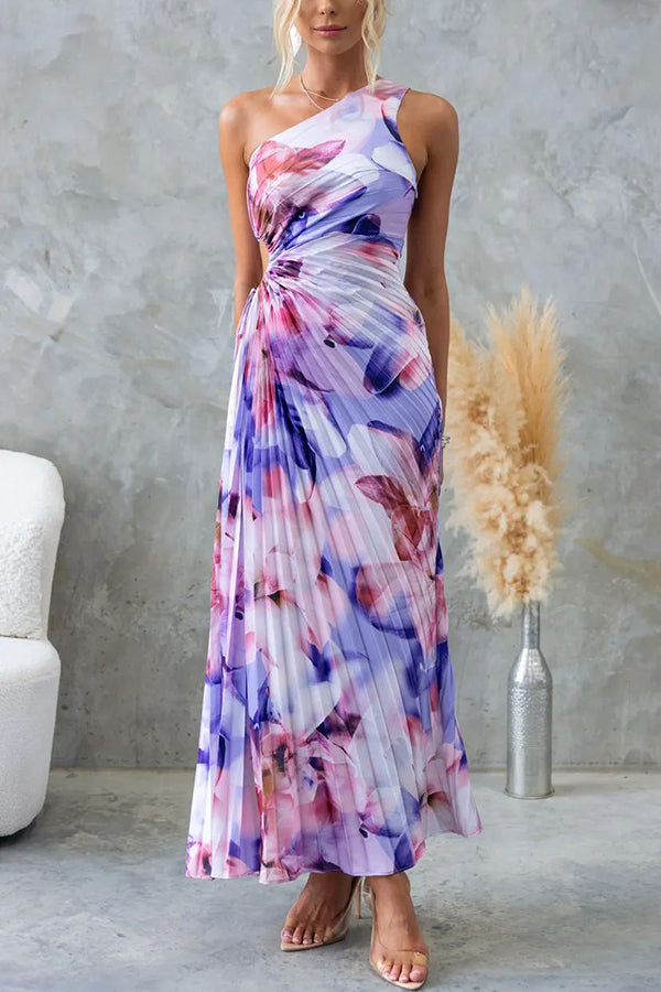 Jade - One-Shoulder Pleated Petals