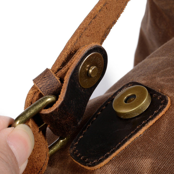 Linen Leather Backpack | Asher