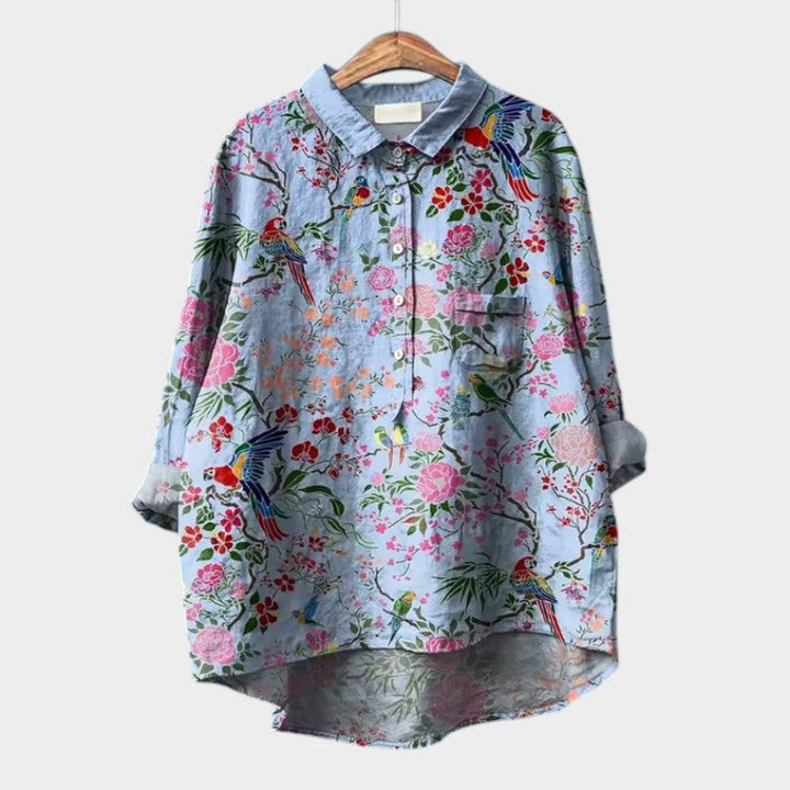 Evelyn | Oversized Floral Blouse with Absolute Comfort for Sunny Days