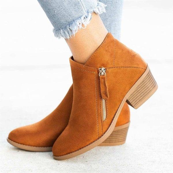 Livia™ - Chic Suede Ankle Boot