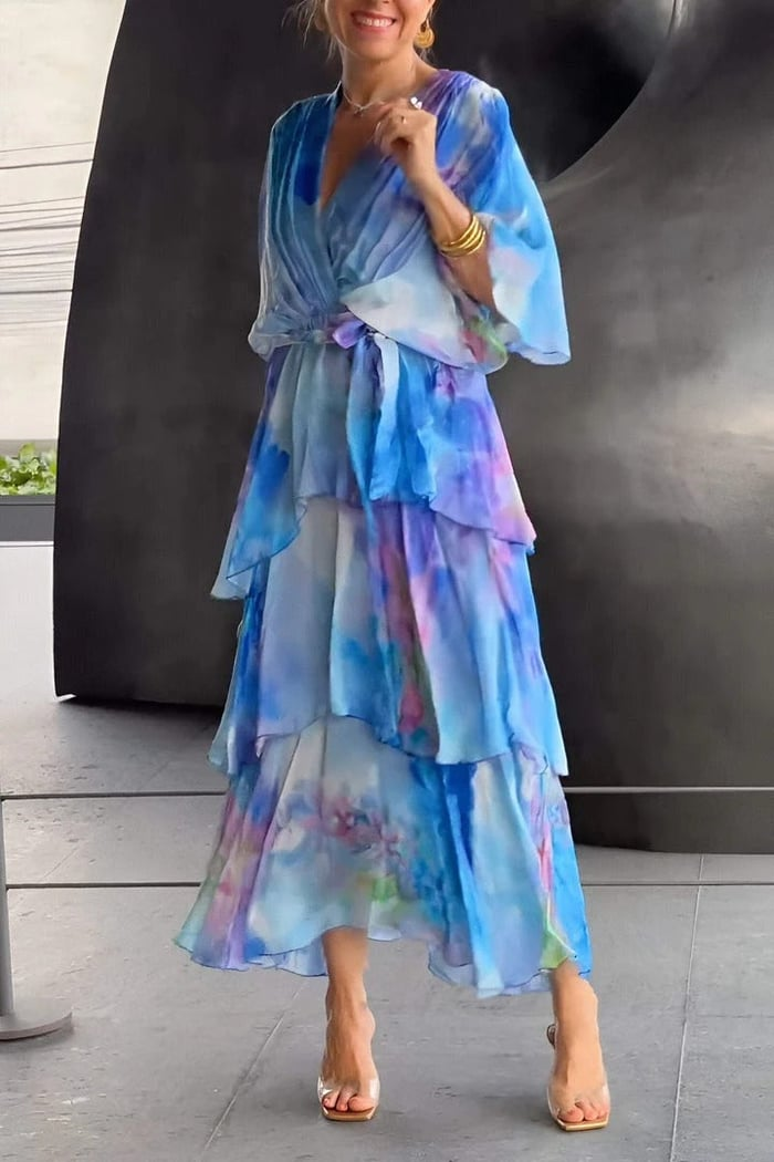 Celeste Flow Chiffon Dress
