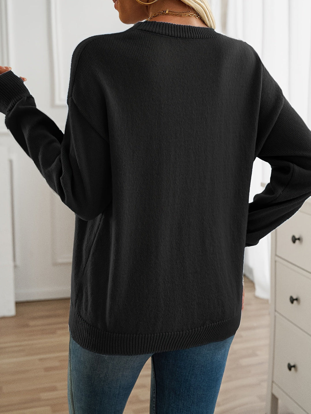 Eliza - Long Sleeve Crew Neck Sweater
