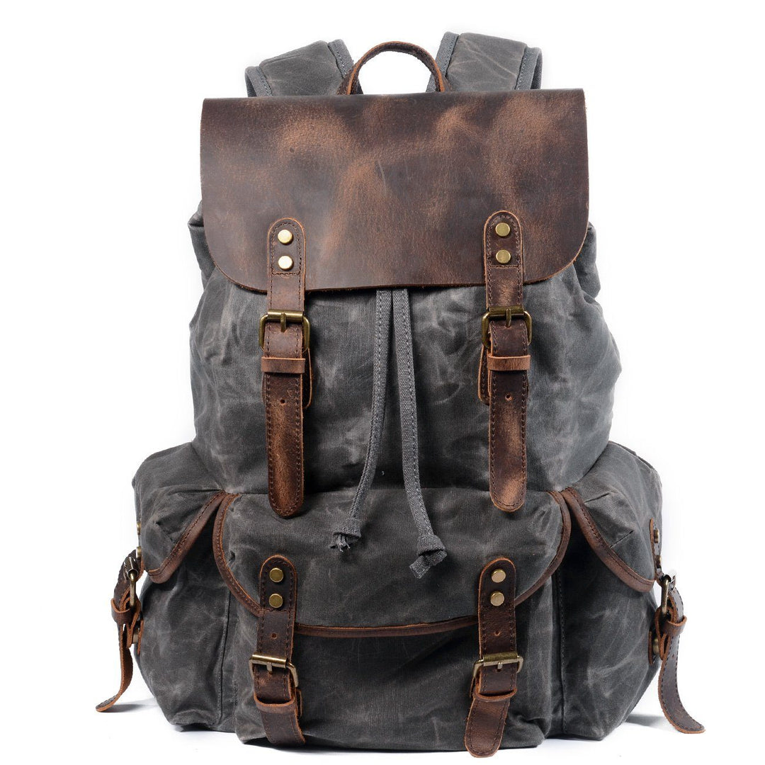 Linen Leather Backpack | Asher