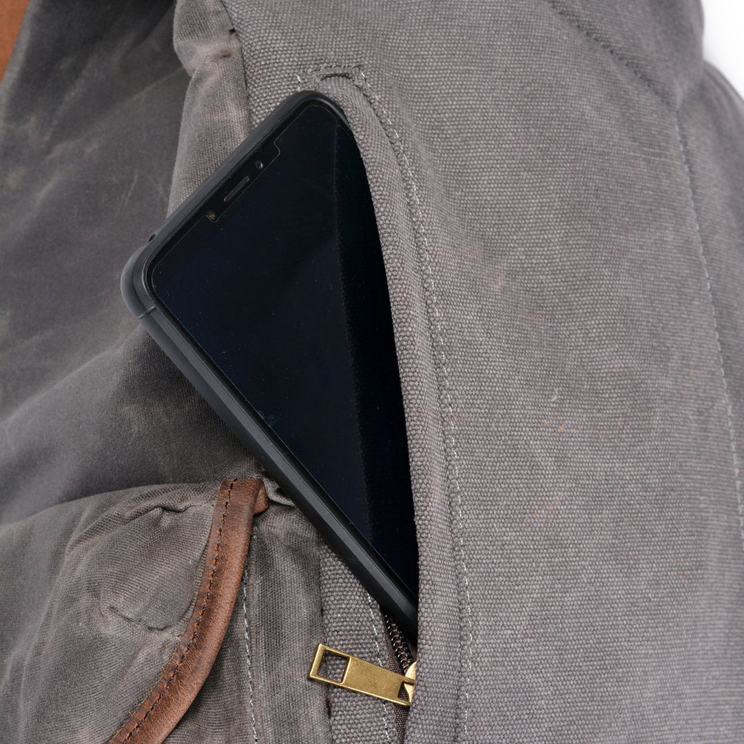 Linen Leather Backpack | Asher