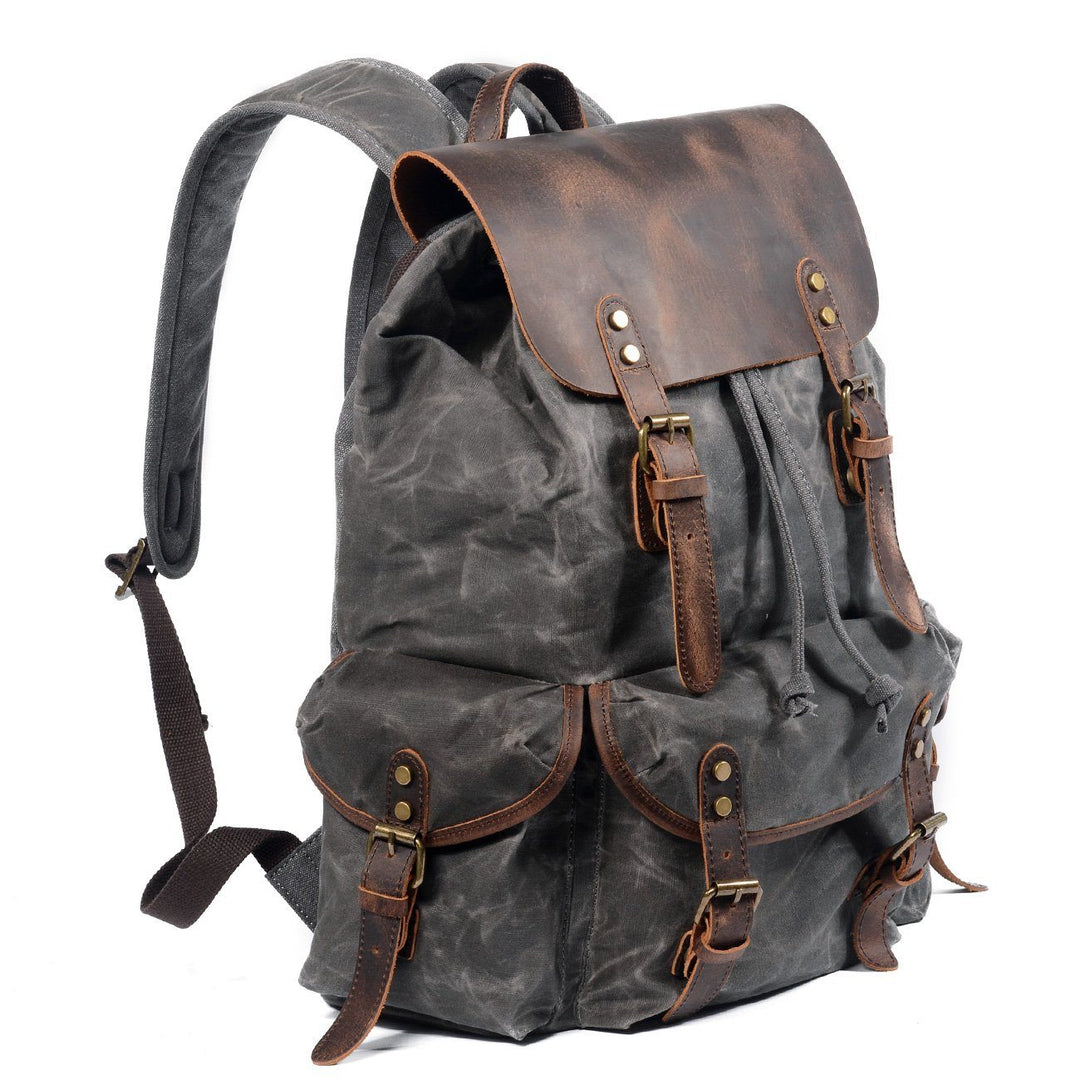 Linen Leather Backpack | Asher