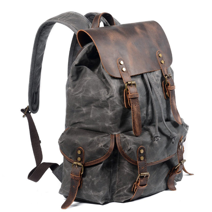 Linen Leather Backpack | Asher