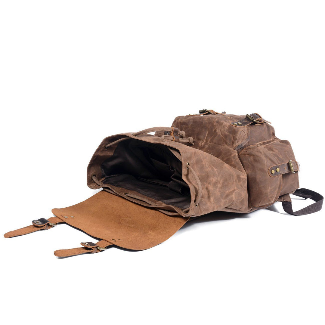 Linen Leather Backpack | Asher