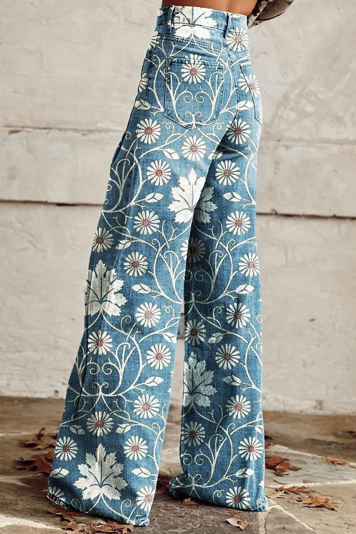 VINTAGE FLOW | Chic Bohemian Wide-Leg Trousers