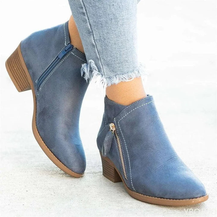 Livia™ - Chic Suede Ankle Boot