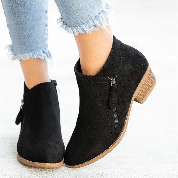 Livia™ - Chic Suede Ankle Boot