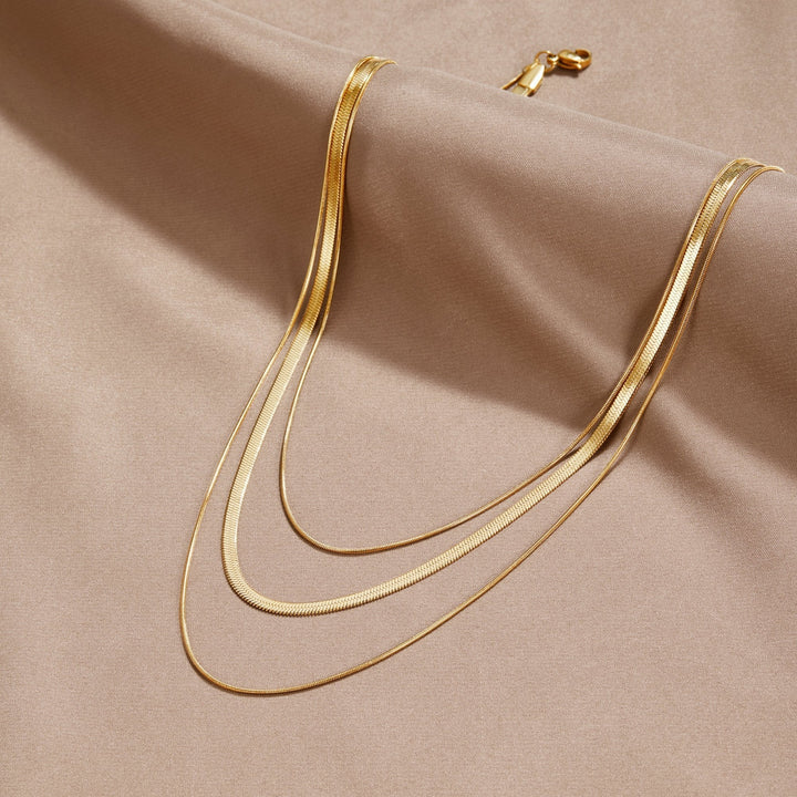 Gold Multi-Layer Chain Necklace