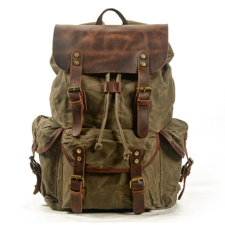Linen Leather Backpack | Asher