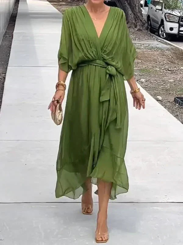 Lyra | Whisper-Soft V-Neck Dress