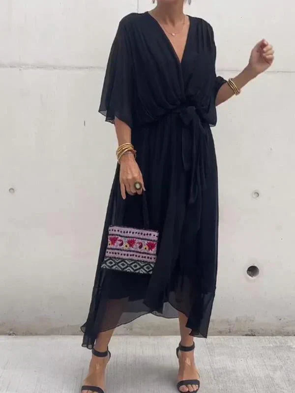 Lyra | Whisper-Soft V-Neck Dress