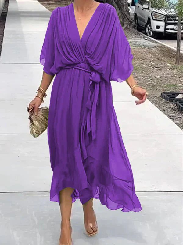 Lyra | Whisper-Soft V-Neck Dress