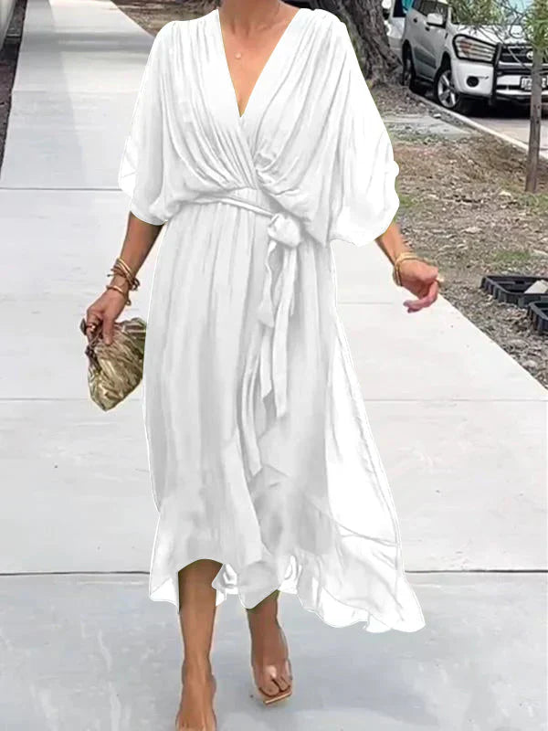 Lyra | Whisper-Soft V-Neck Dress