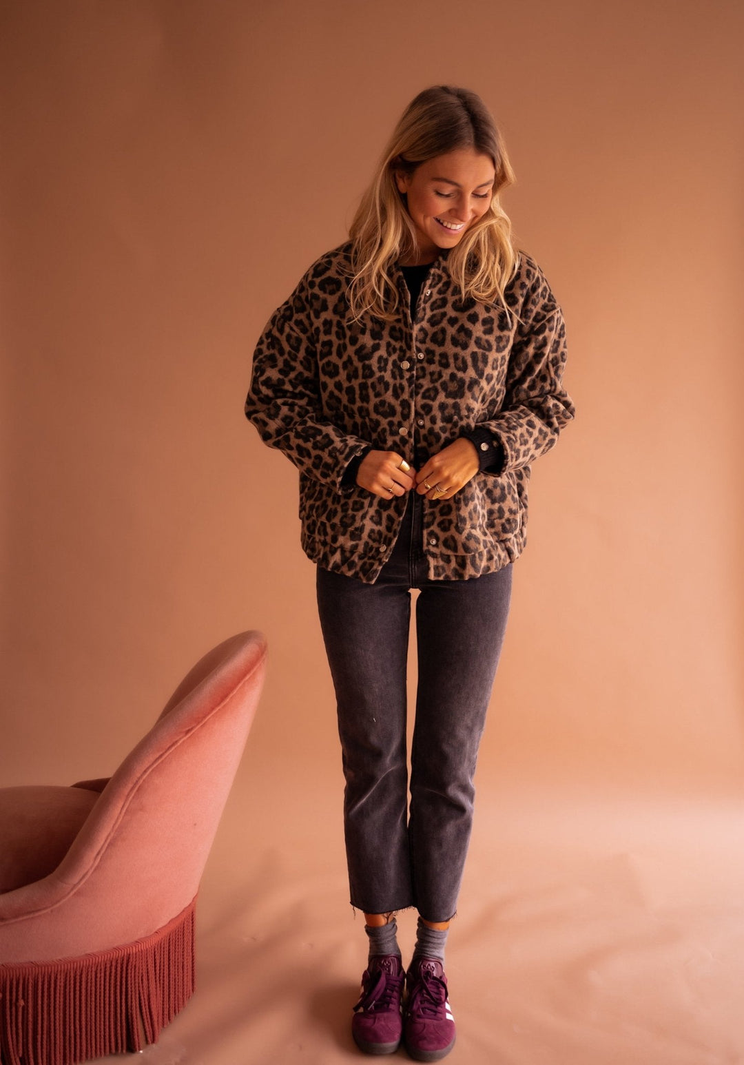 Nova | Trendy Jacket with Leopard Print