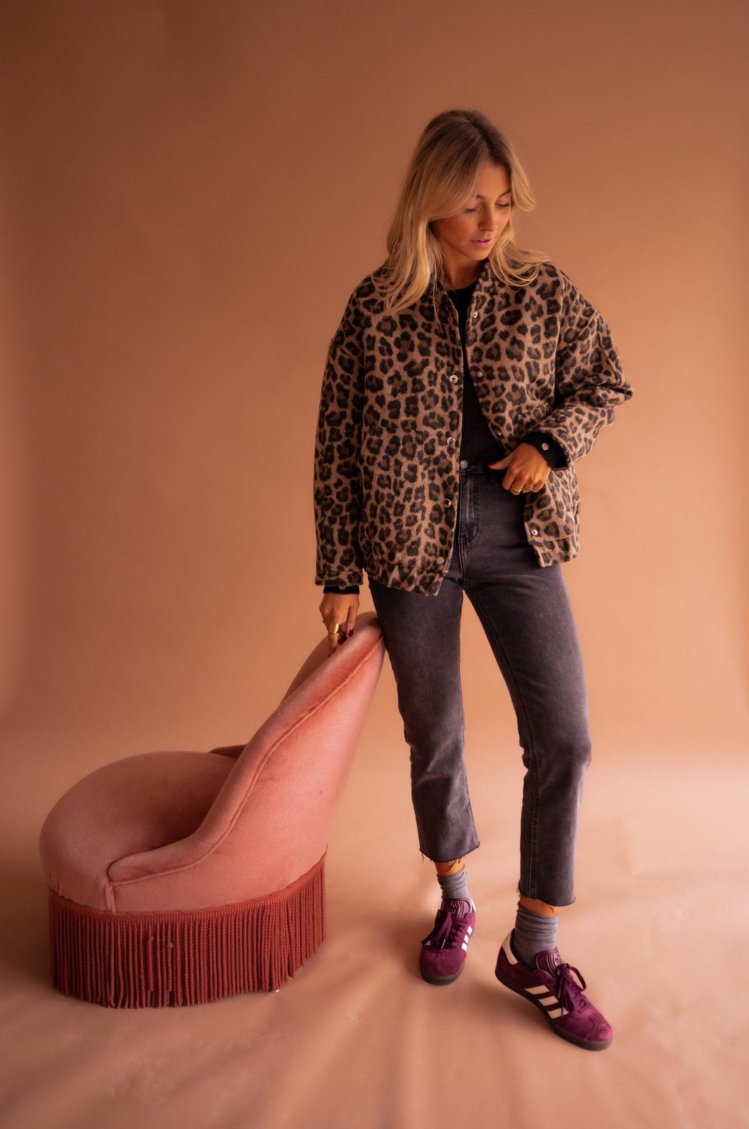 Nova | Trendy Jacket with Leopard Print