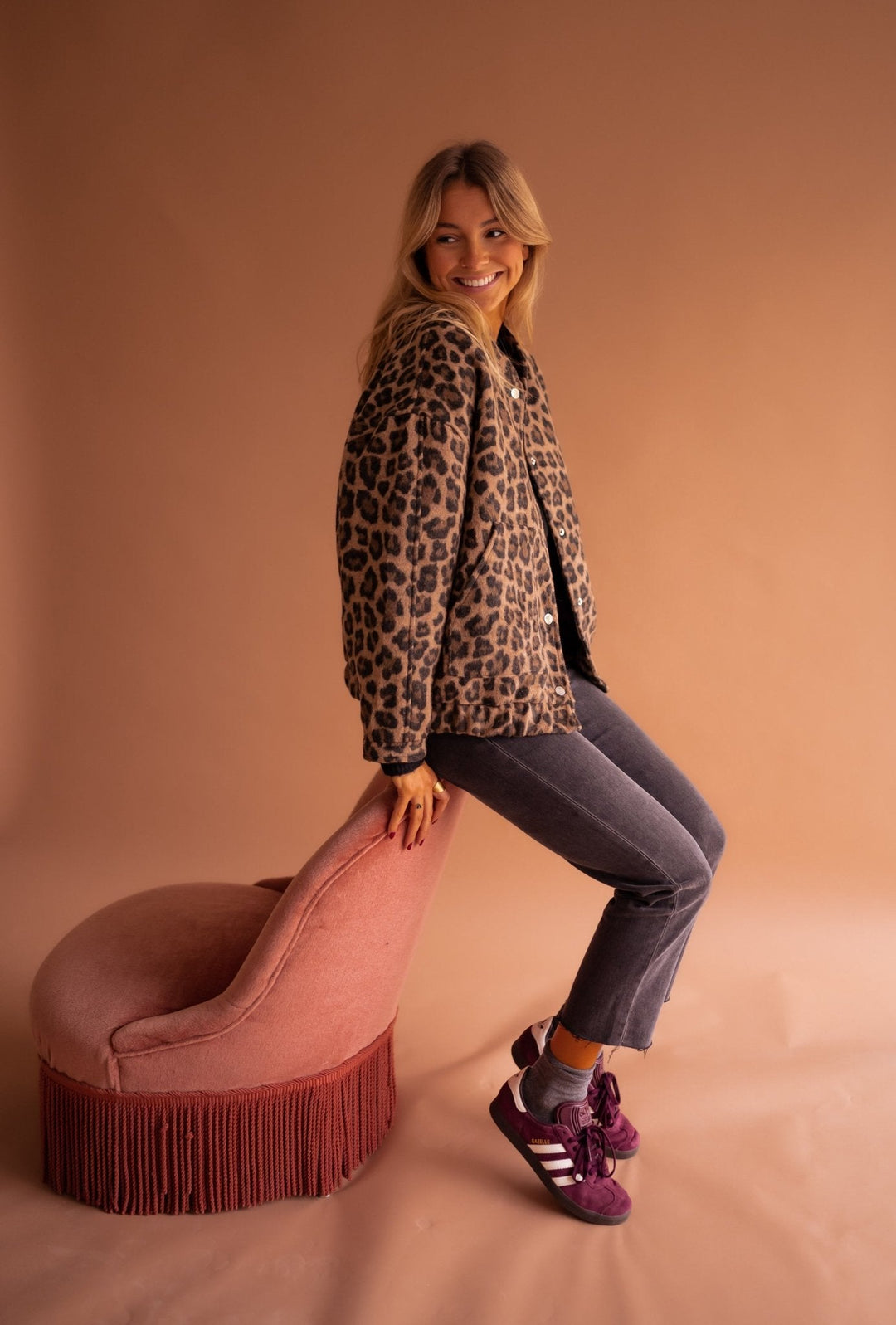 Nova | Trendy Jacket with Leopard Print