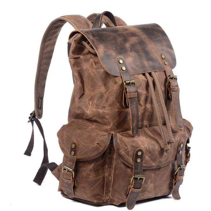 Linen Leather Backpack | Asher