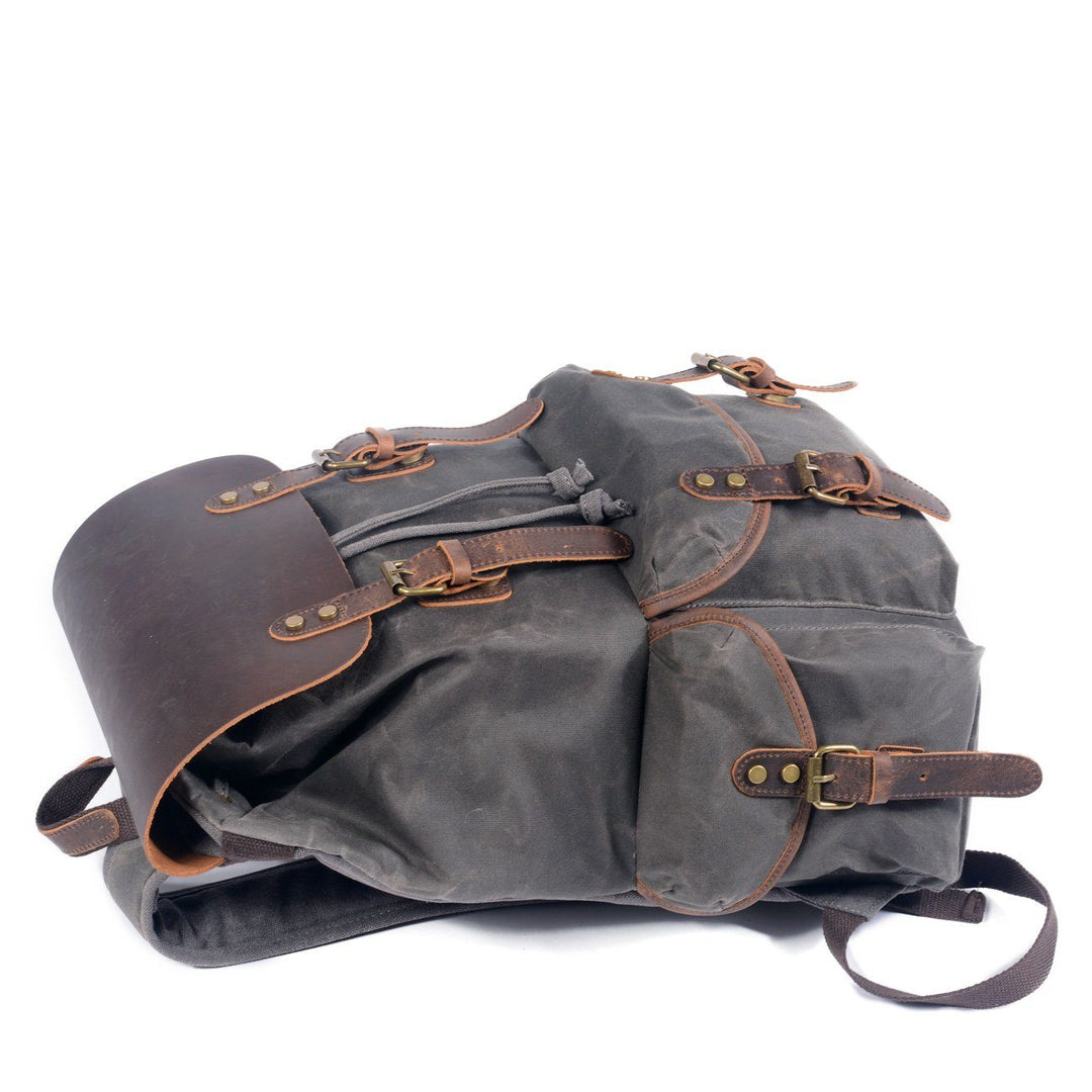 Linen Leather Backpack | Asher